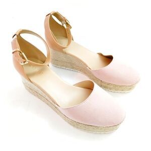 NINE WEST ARIELA ESPADRILLE SANDAL BLUSH ROSE WOMENS SIZE 9.5